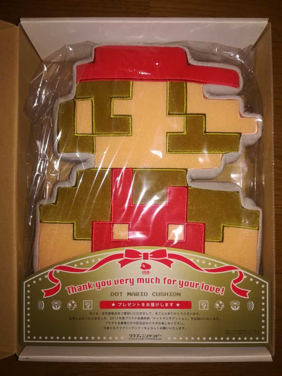 クラブニンテンドー スーパーマリオ ドットマリオクッション 新品・未