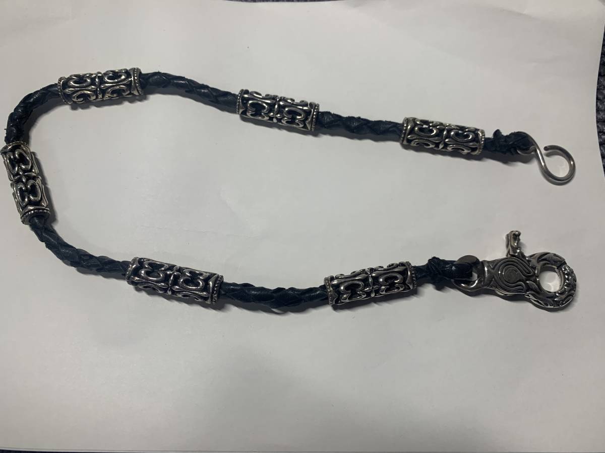 A&G シルバー レザー ウォレットチェーン おまけ付き A&G 【公式通販】
