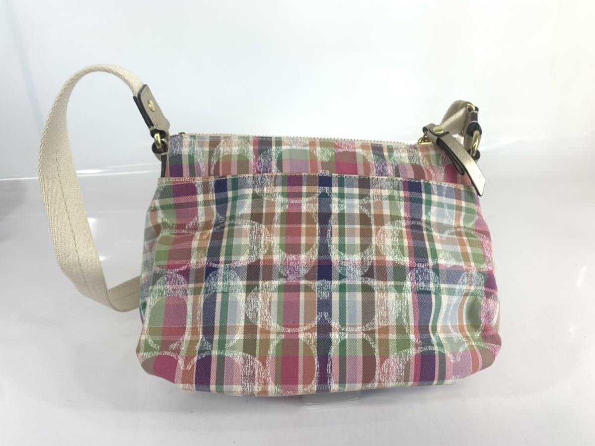 COACH コーチ デイジー ポピー マドラスチェックシグネチャー