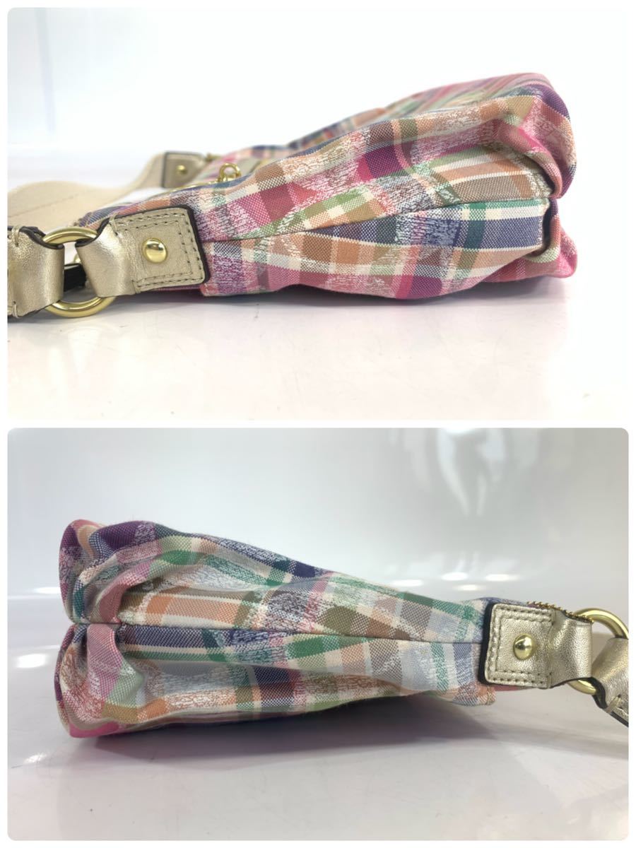 COACH コーチ デイジー ポピー マドラスチェックシグネチャー