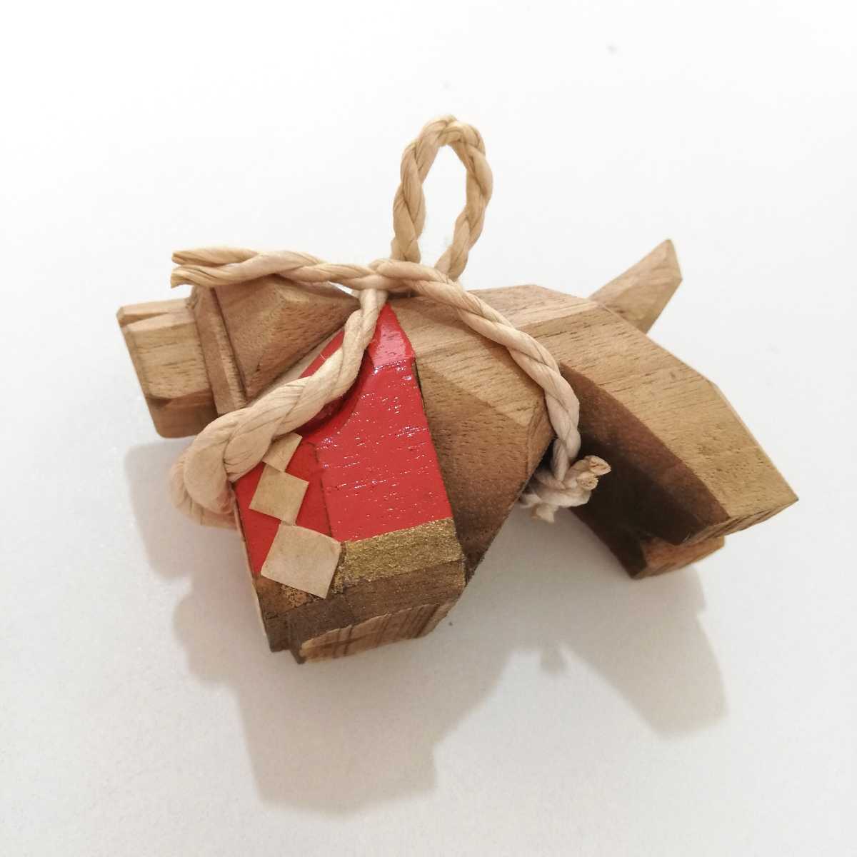 土佐伝統工芸品 木彫り 土佐犬 横綱 一刀彫り 置物 7.1cm [犬 闘犬