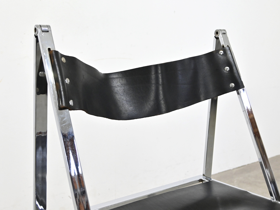 イタリア Fontoni & Geraci “Elios” 本革×スチール フォールディング