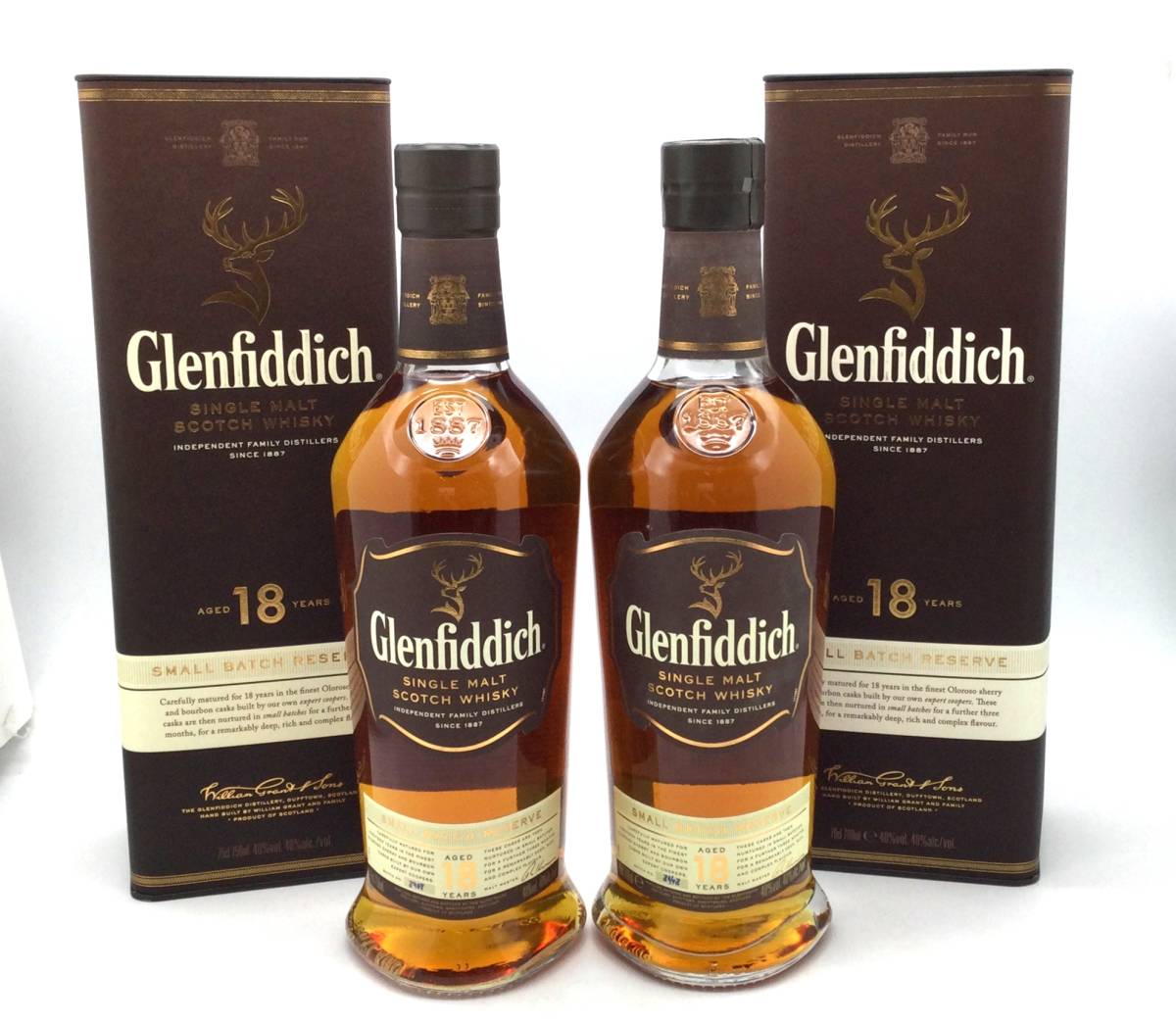 未開栓 ウイスキー【 Glenfiddich 18年 2本まとめ 】グレンフィ