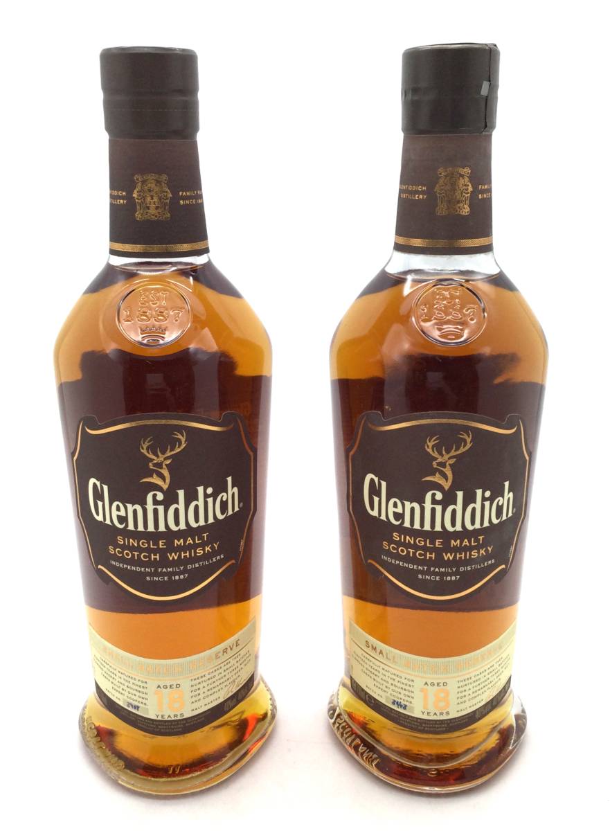 未開栓 ウイスキー【 Glenfiddich 18年 2本まとめ 】グレンフィ