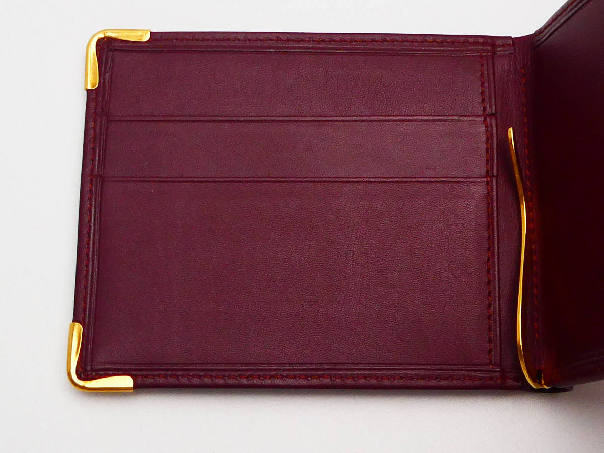 未使用 Cartier 二つ折り マネークリップ 札入れ L3000113 マスト