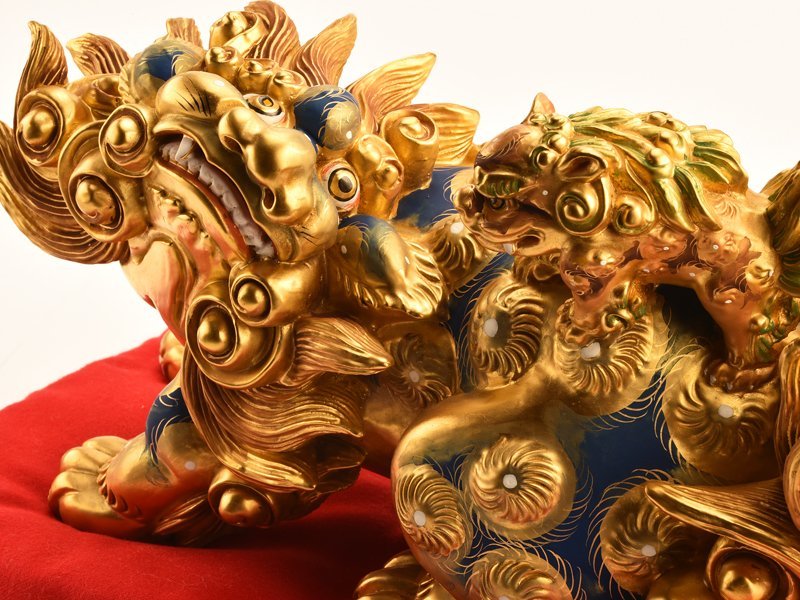 獅子置物特大36センチ