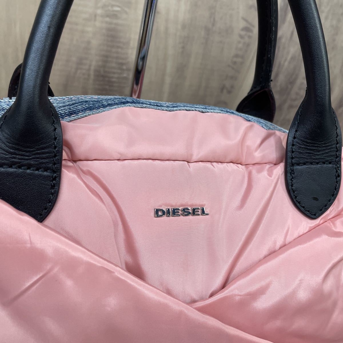 diesel ディーゼル 2way ハンドバッグ ショルダーバッグ ピンク(かばん 