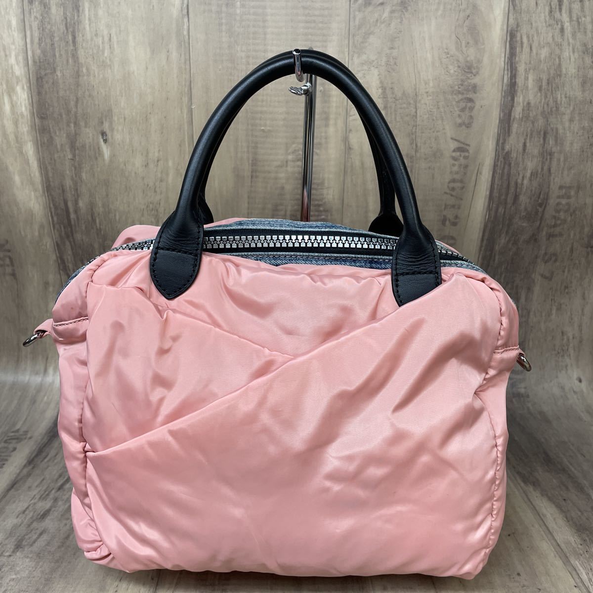 diesel ディーゼル 2way ハンドバッグ ショルダーバッグ ピンク(かばん 