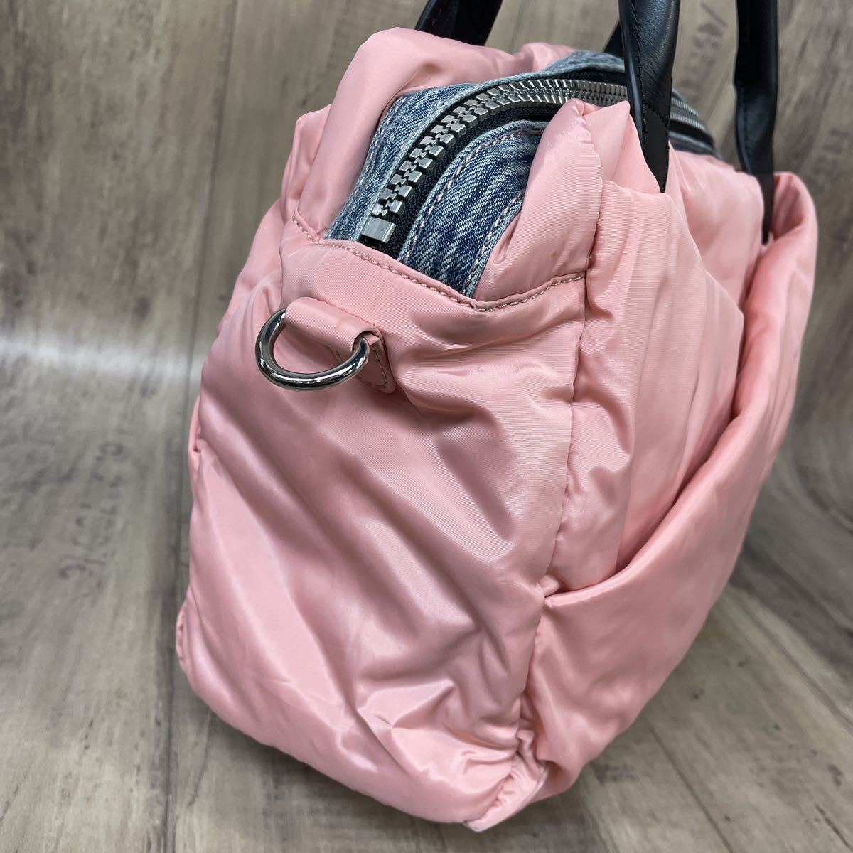 diesel ディーゼル 2way ハンドバッグ ショルダーバッグ ピンク(かばん 