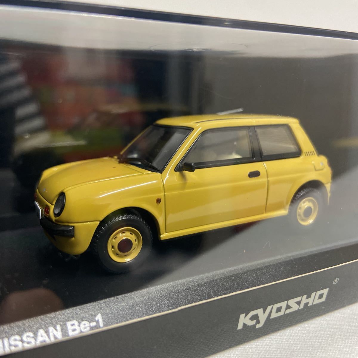 京商 1/43 日産 Be-1 パンプキンイエロー NISSAN パイクカー ミニカー