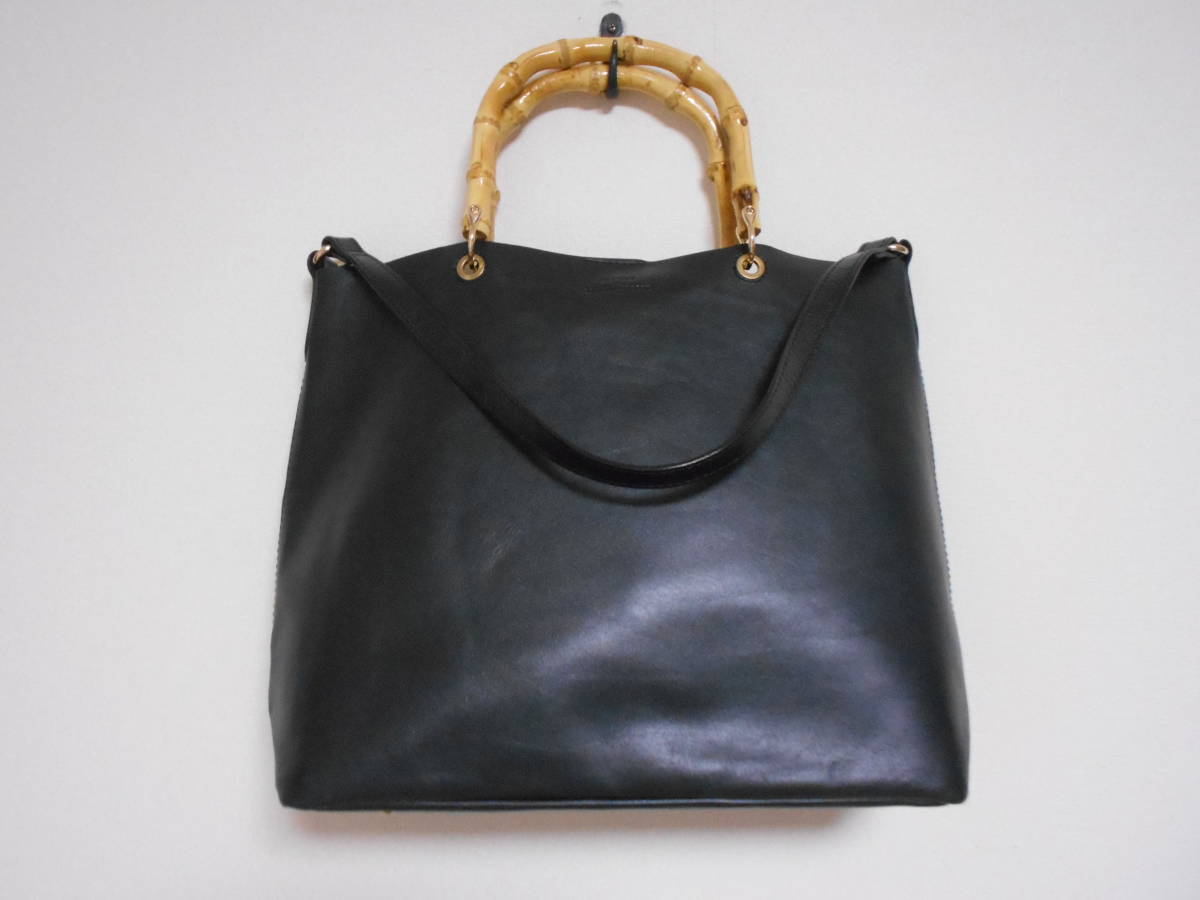 2018 BEAURE SECOND ビュレセカンド バンブーハンドル 2WAY レザー 