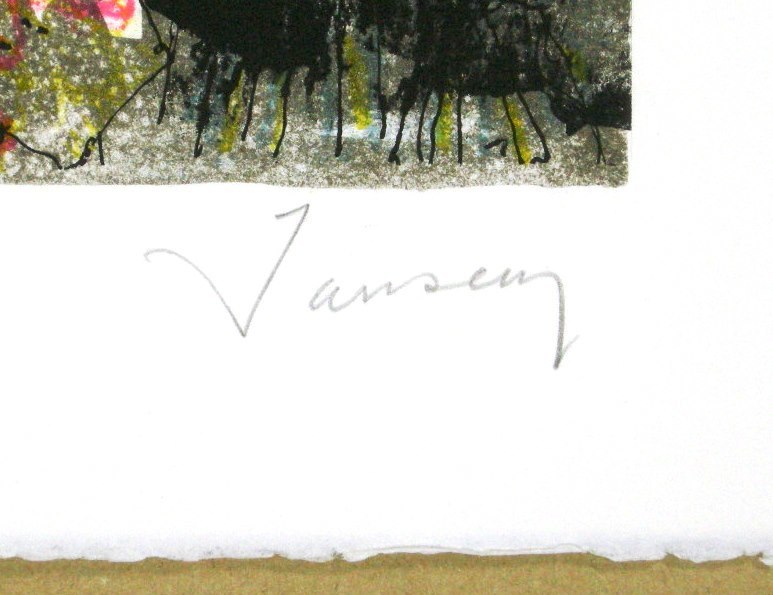 ☆ ジャン・ジャンセン Jean Jansem ◇ 道化師 ピエロ ◇ リトグラフ