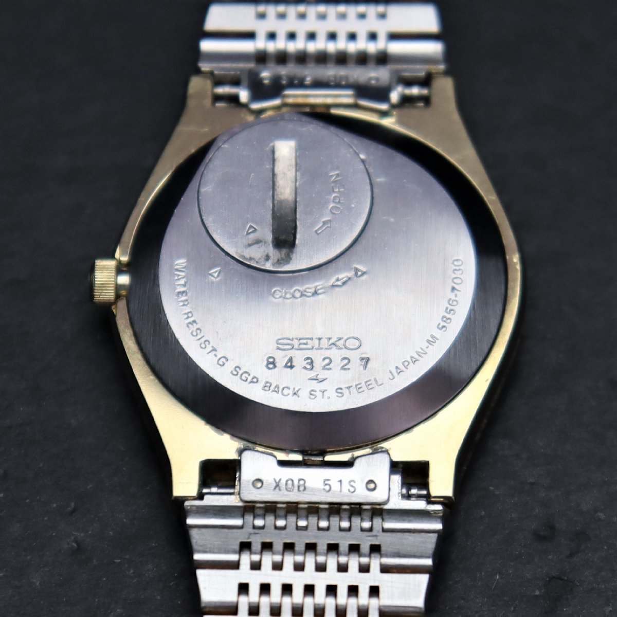 電池新品 SEIKO KING QUARTZ セイコー キングクォーツ 5856-7030 