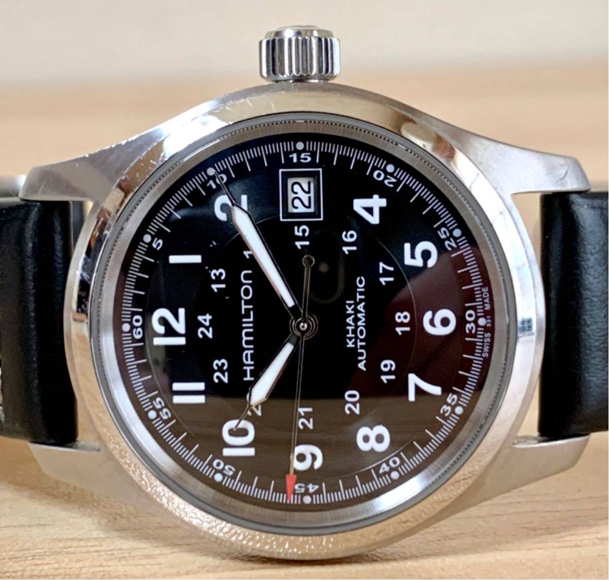 1円〜H 国際保証書付き HAMILTON ハミルトン カーキフィールド H704450 