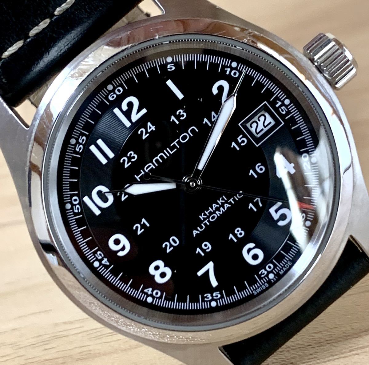 1円〜H 国際保証書付き HAMILTON ハミルトン カーキフィールド H704450 
