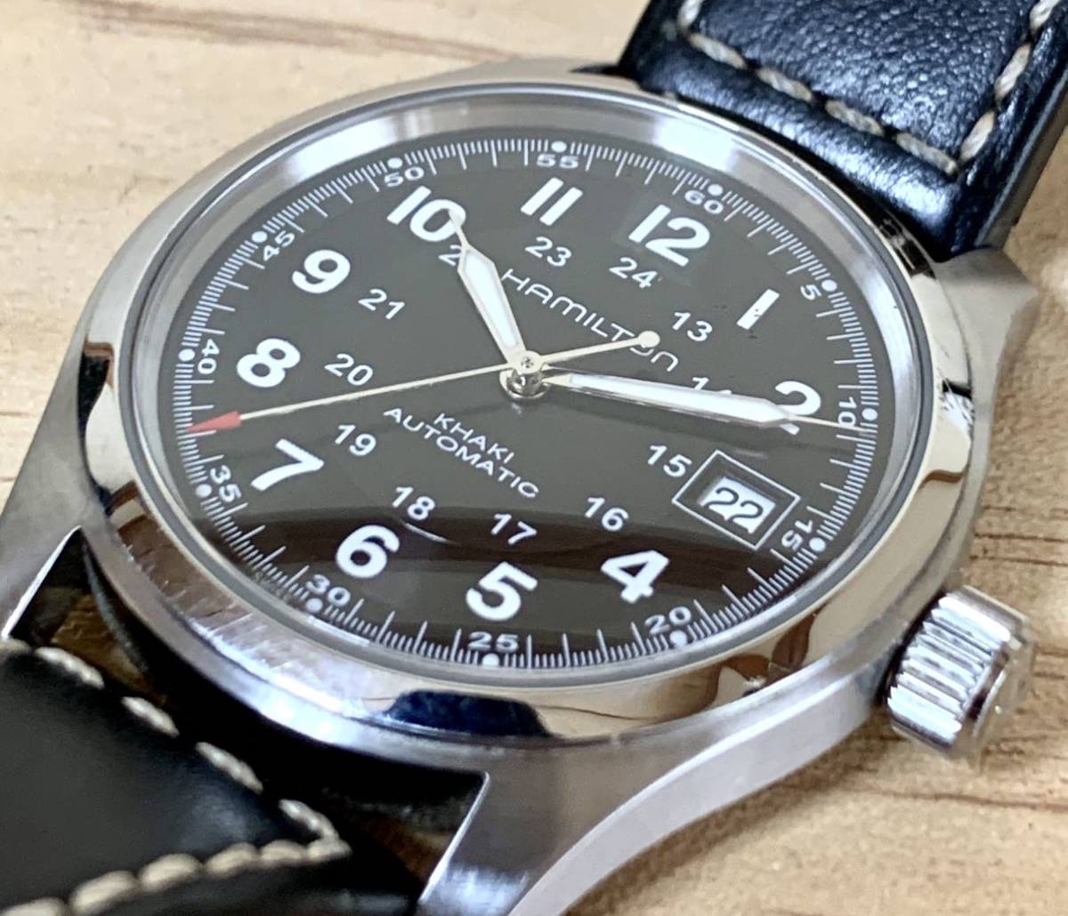 1円〜H 国際保証書付き HAMILTON ハミルトン カーキフィールド H704450 