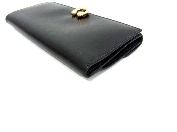 1円 美品 GUCCI グッチ 長財布 ブラック レザー 035 1408 2150 □美品
