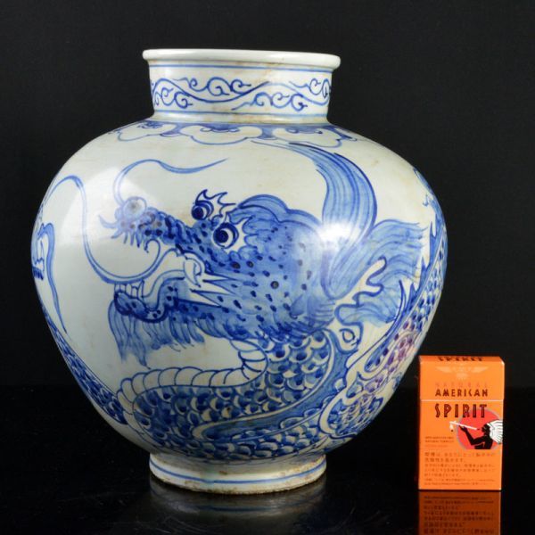 古美術 李朝 染付 壷(K-A636) 李朝 染付 - Yahoo!オークション 「雲龍」李朝 (中国、朝鮮半島) の