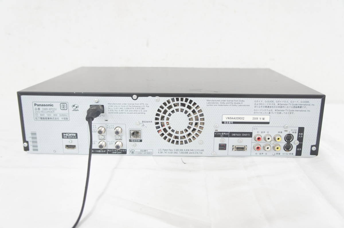 DMR-XP22V パナソニック Panasonic VHSビデオ一体型 地上・BS・110度CS 