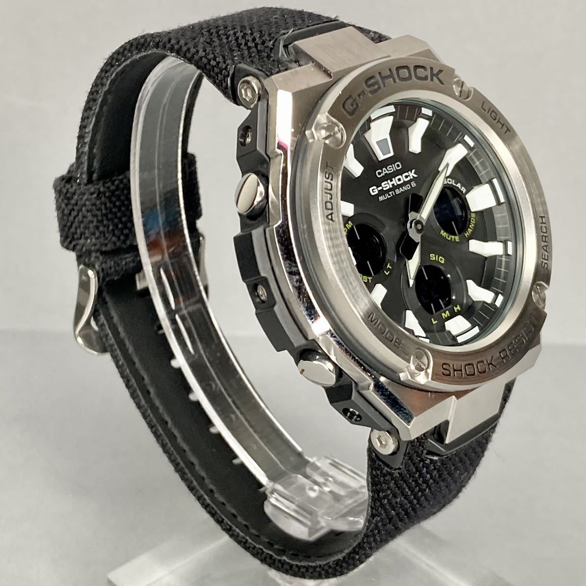 極美品 箱説タグ付G-SHOCK GST-W130C-1A G-STEEL Gスチール タフ 