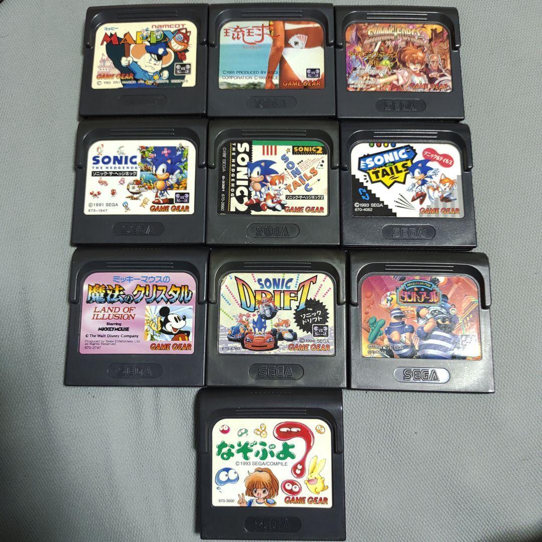 3-2800 SEGAのGame Gear本体と10本のゲームソフト | ゲーム ゲーム