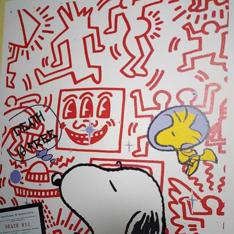 DEATH NYC 世界限定100枚 アートポスター スヌーピー SNOOPY キース