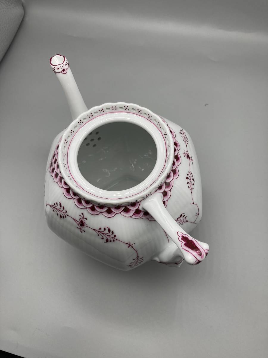 ロイヤルコペンハーゲン　フルレース　バーガンディ　2人用ティーセット_6