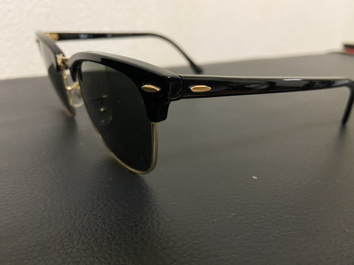 RayBan CLUBMASTER w0365 49□21 RB3016 美品 Clubmaster Ray-Ban RB3016 49&frasl;21&frasl;140 Sunglasses: Ebony&frasl;Arista&frasl;G-15