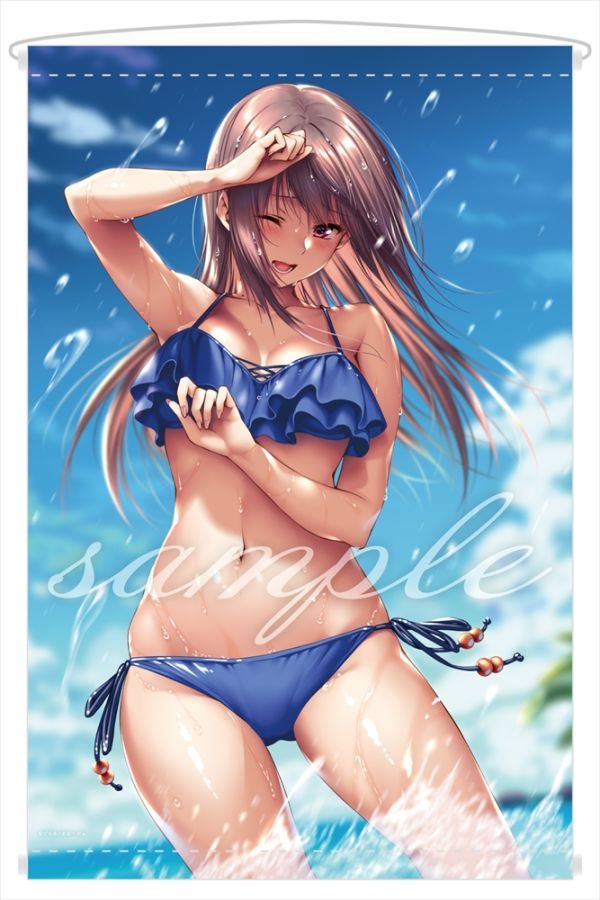 水澄華実 ピロ水 はにかみ彼女 B2タペストリー : B0Wスエード 