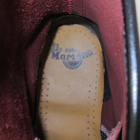 0 8ホール ドクターマーチン レッドステッチ スチールトゥ ポリッシュ ドクターマーチン DR.MARTENS 1460 8ホールブーツ レザー イエローステッチ ヒールループ 刺繍 チェリーレッド UK8 靴 ■SMV メンズ