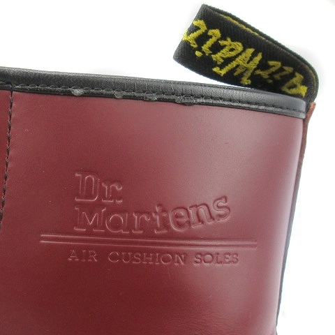 0 8ホール ドクターマーチン レッドステッチ スチールトゥ ポリッシュ ドクターマーチン DR.MARTENS 1460 8ホールブーツ レザー イエローステッチ ヒールループ 刺繍 チェリーレッド UK8 靴 ■SMV メンズ