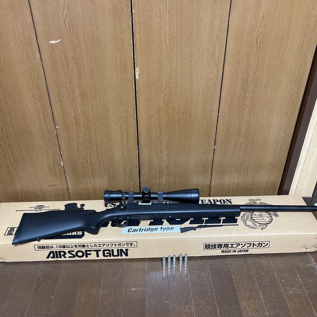 タナカ製 M40A1 カート式 ガスガン ライブカート カートリッジ 5本付 