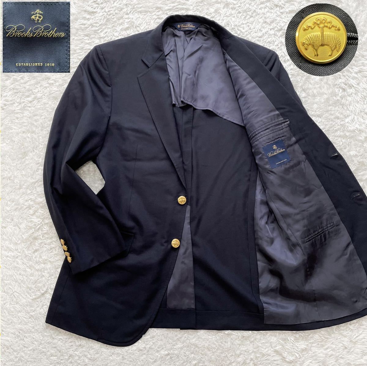 金の王様』ブルックスブラザーズ BROOKS BROTHERS 紺ブレザー 金ボタン 