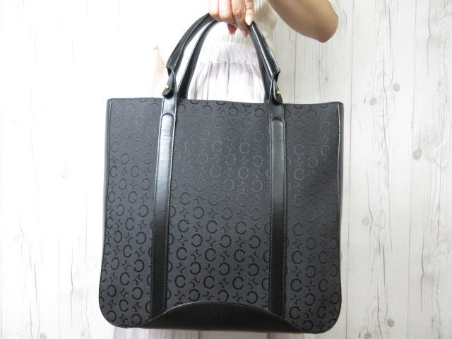  極 CELINE セリーヌ トートバッグ ハンドバッグ バッグ キャンバス&times;レザー 黒 A4収納可 49717(トートバッグ)｜売買されたオークション情報、yahooの商品情報をアーカイブ公開 - オークファン かばん、バッグ