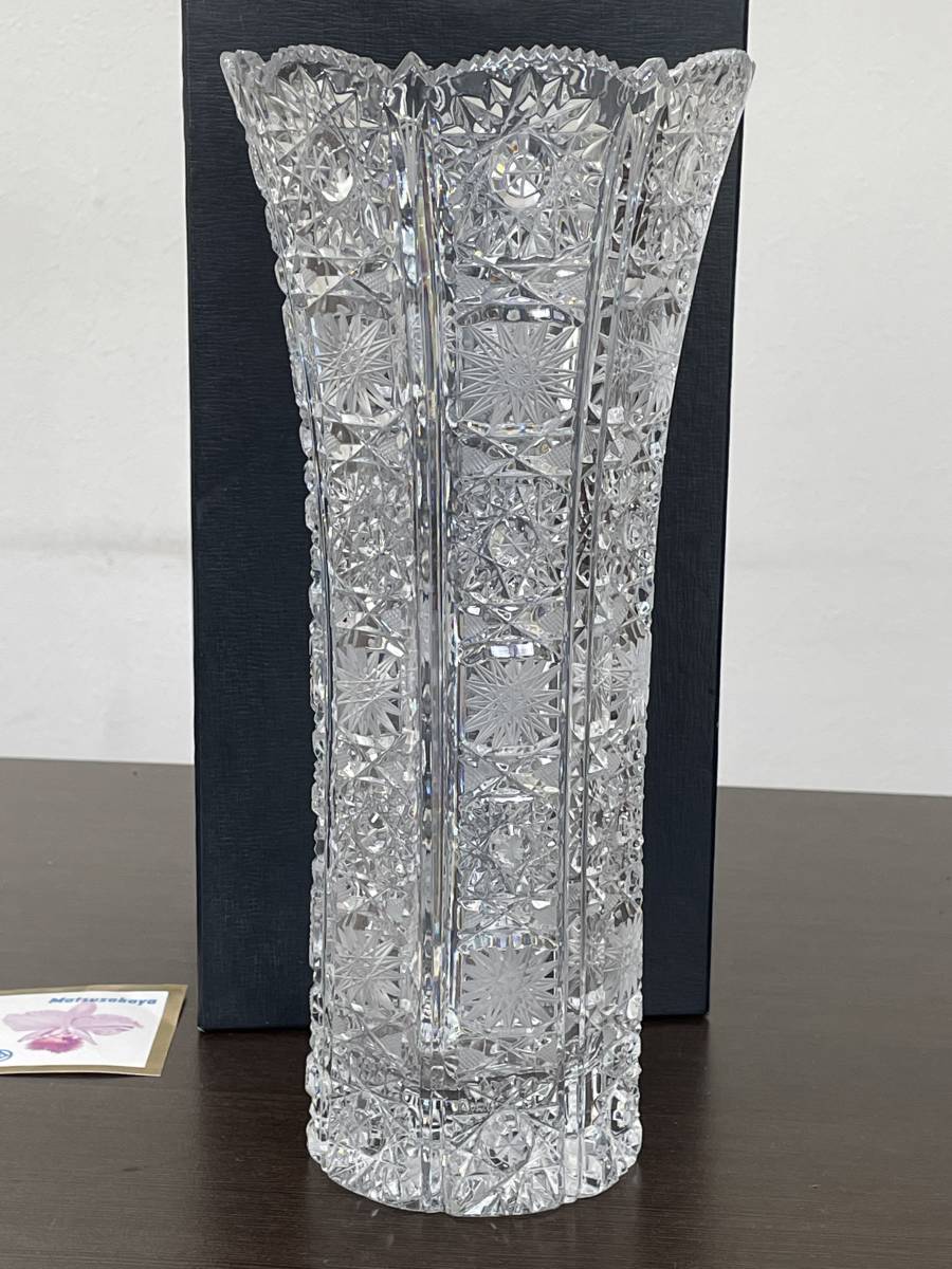 Hoya Crystal Glass製 クリスタルカットガラス花瓶 公式通販