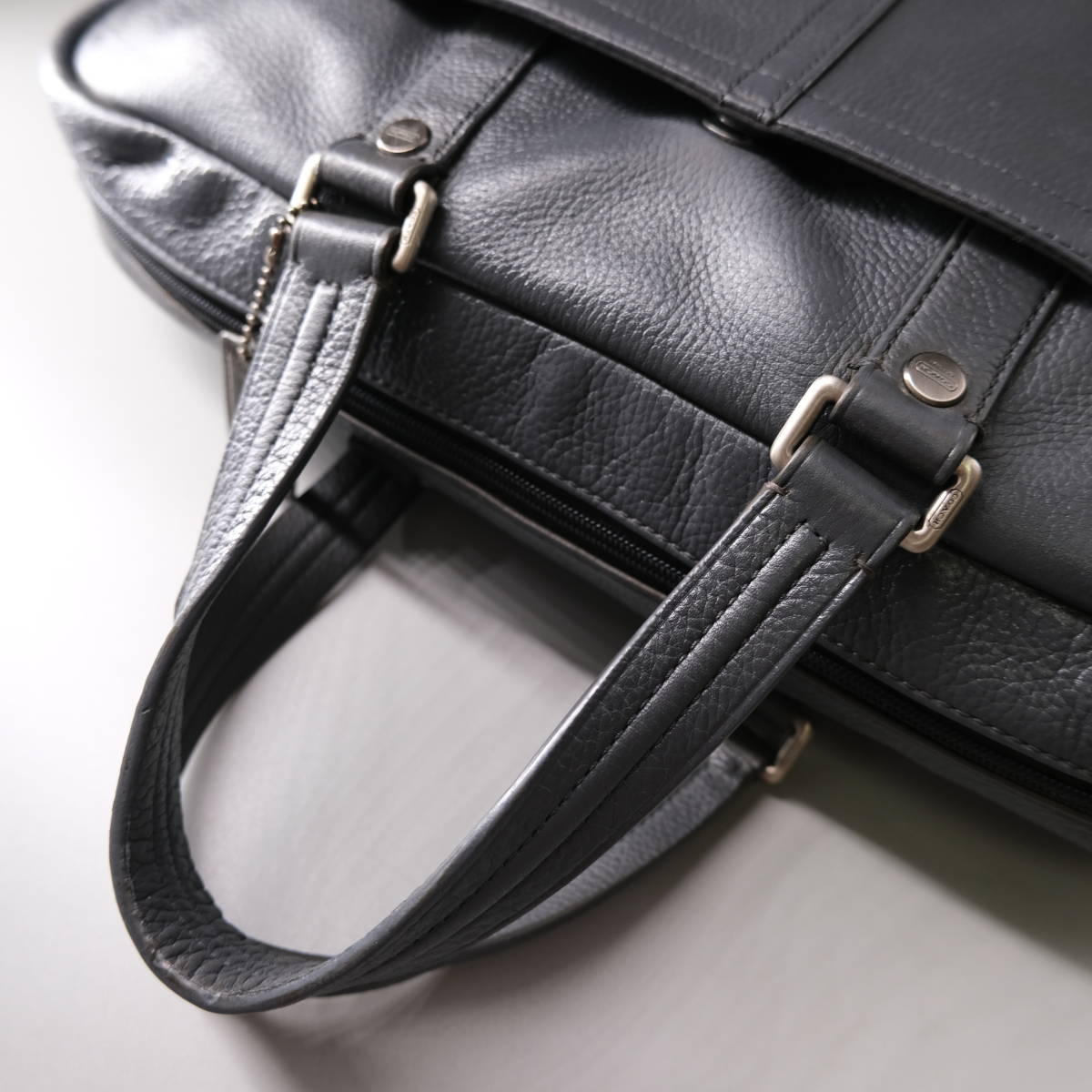 1円 美品 COACH コーチ F70354 キャムデン レザー ジップトップ
