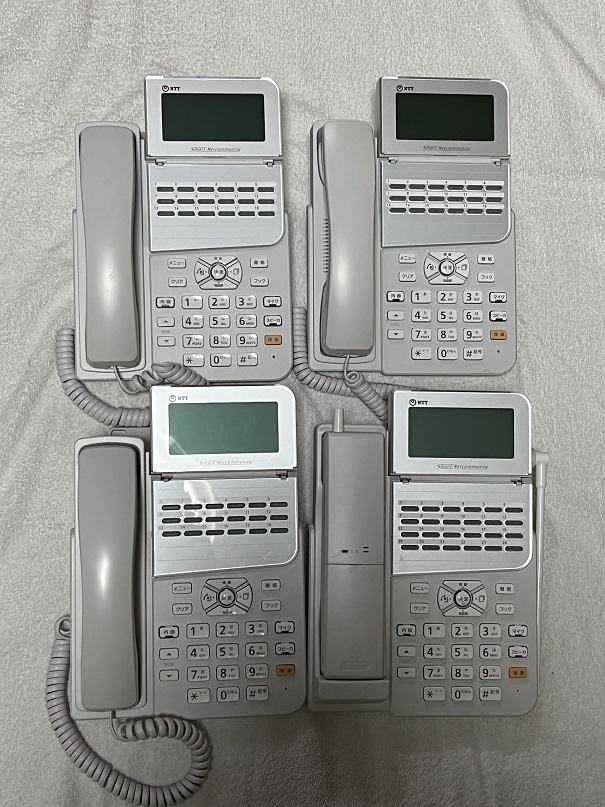 ☆中古☆NTT東西 電話機4台 ZX-(18)STEL-(1)(W) ×3台 ZX-(24)CCLSTEL