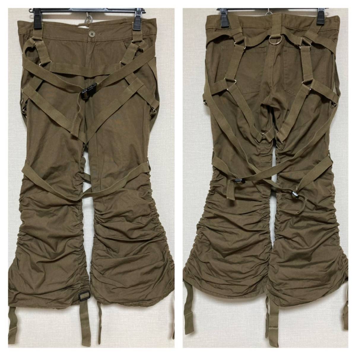 03SS人気パラシュート ベルト付パンツ ボンテージ 拘束 JUNYA WATANABE 