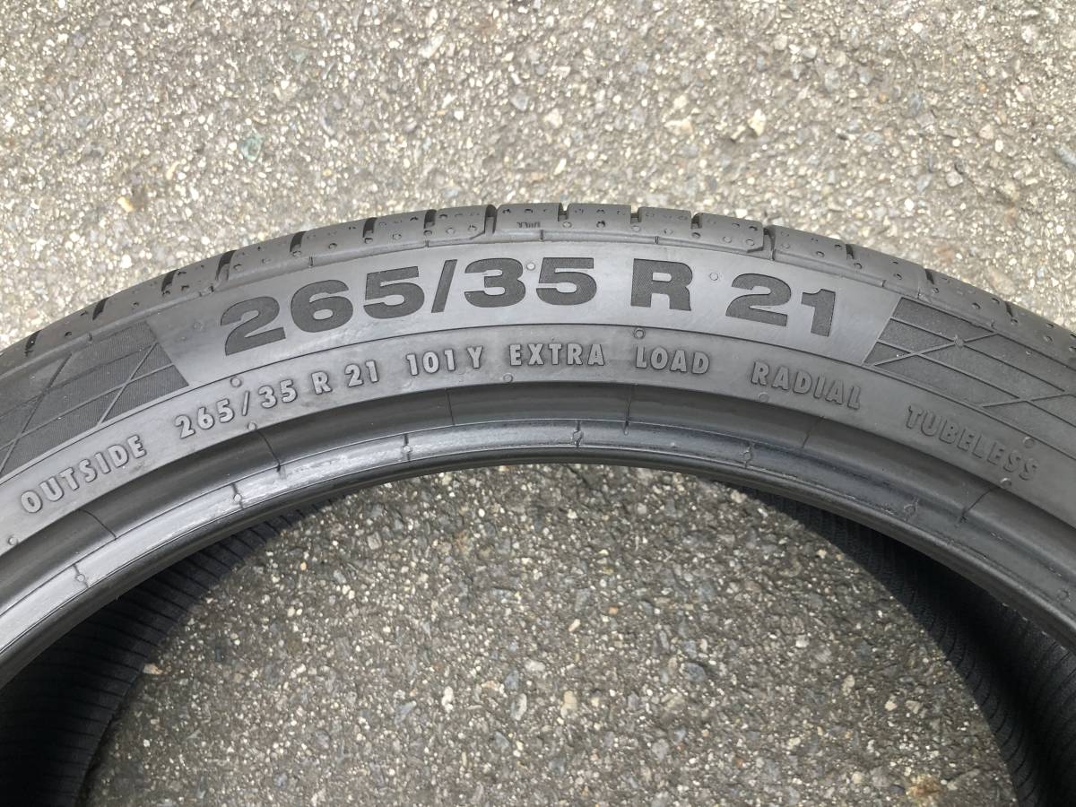 激安中古タイヤ単品　2019年製造　コンチネンタル　コンチスポーツコンタクト5P(AO)　265/35R21　1本　全国送料無料 コンチネンタル コンチ スポーツ 単品<BR>2025年製 コンチネンタルスポーツコンタクト :