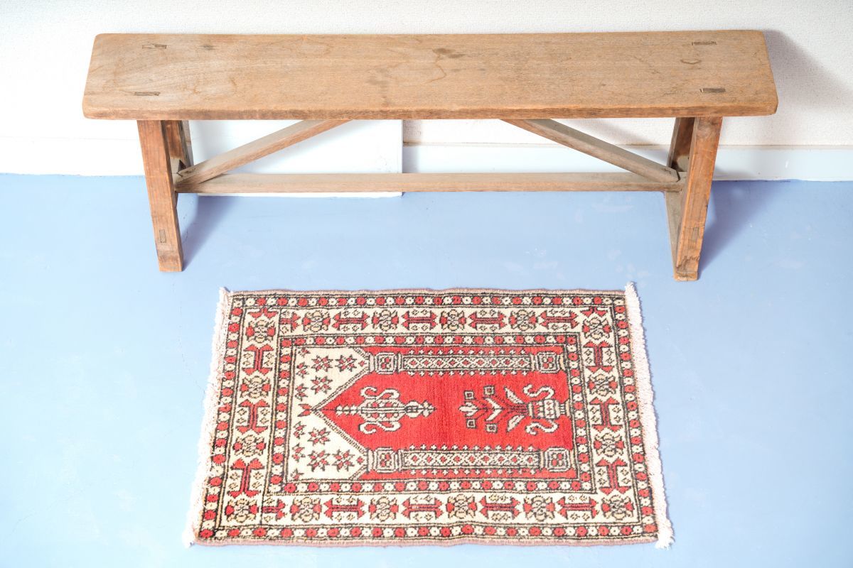 【Rug Store SophoraWholesale 】82×60cm 手織り 絨毯 カーペット ヴィンテージ ラグ ペルシャ絨毯 アウトレット aS0511021