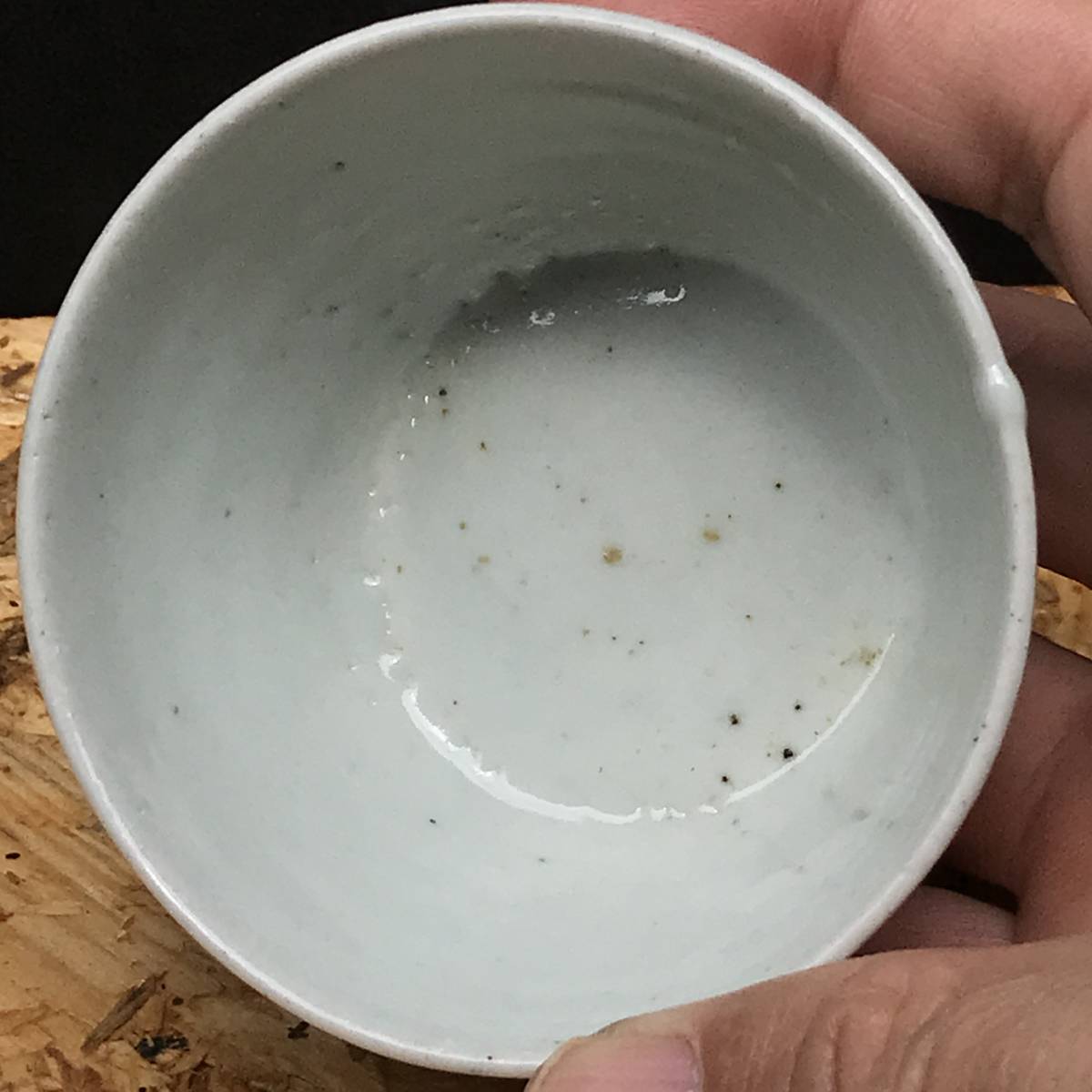 酒器 猪口 盃 ちょこ 小鉢 ぐい呑み ぐい飲み 青磁？の盃 しのぎ 杯