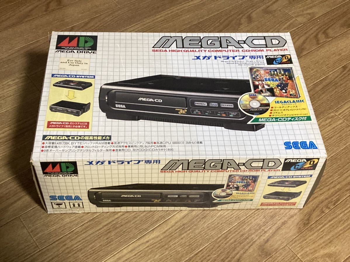 MEGA-CD メガCD 本体 +セガクラシック 箱説あり ☆ジャンク品(本体 