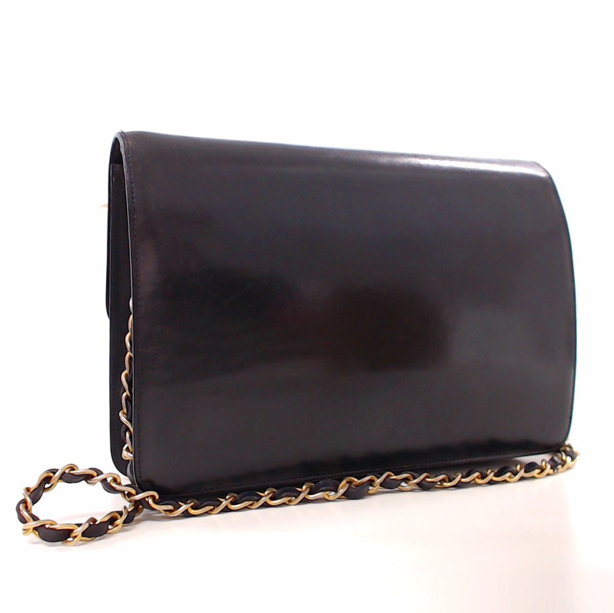 1円超美品☆シャネル☆カーフレザー プッシュロック チェーン 25cm 