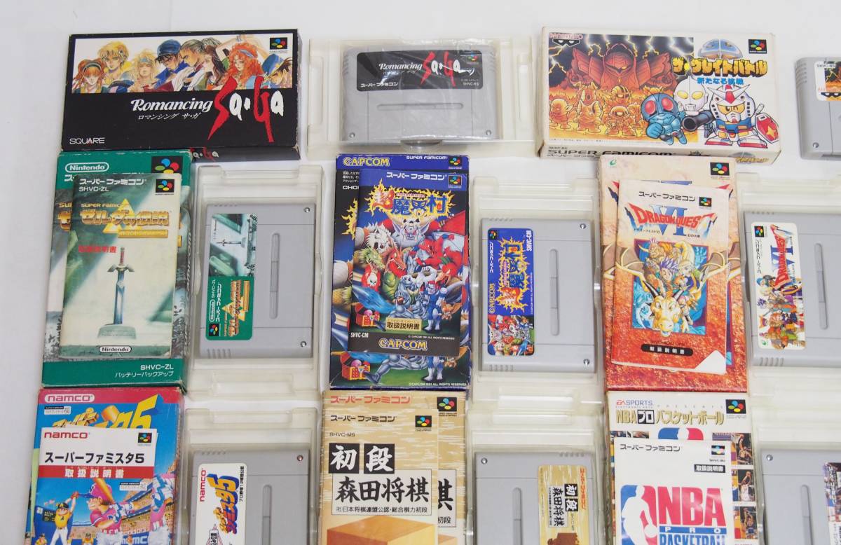 AZ-243 SF スーパーファミコン ソフト 箱説付有 21本 まとめ ドラクエ ストリートファイター ゼルダの伝説 コナミ ナムコ カプコン 任天堂 
