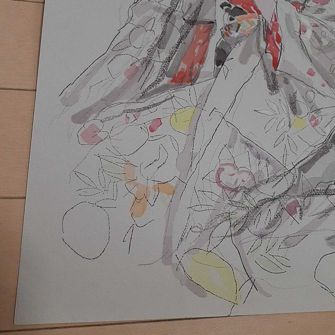 木版画】宮本三郎 舞妓十二題集 「かがみ」21/300 サイン、印あり(木
