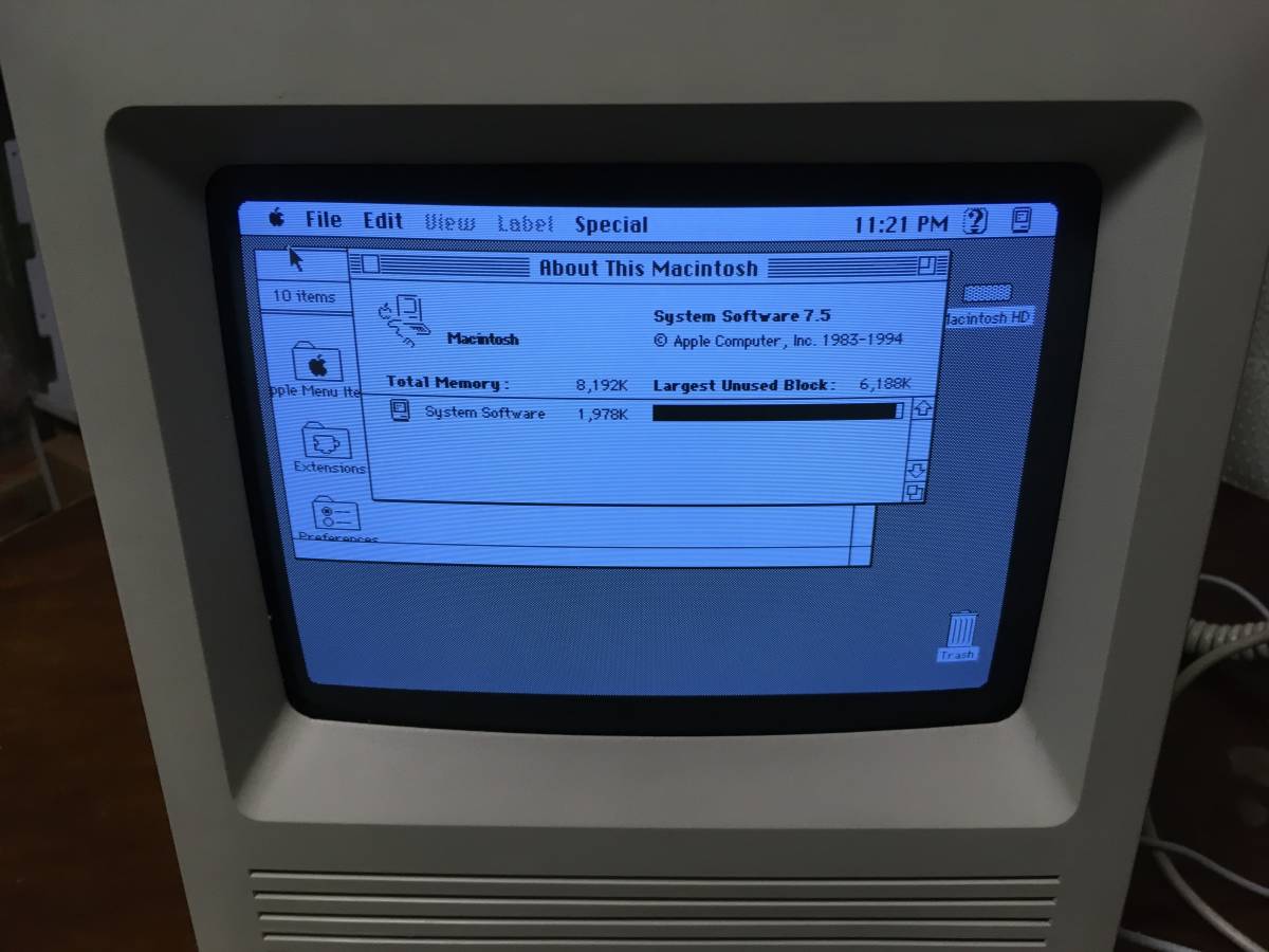 Macintosh SE/30 +ADBマウス・キーボード・ケーブル（メモリ8Mb搭載