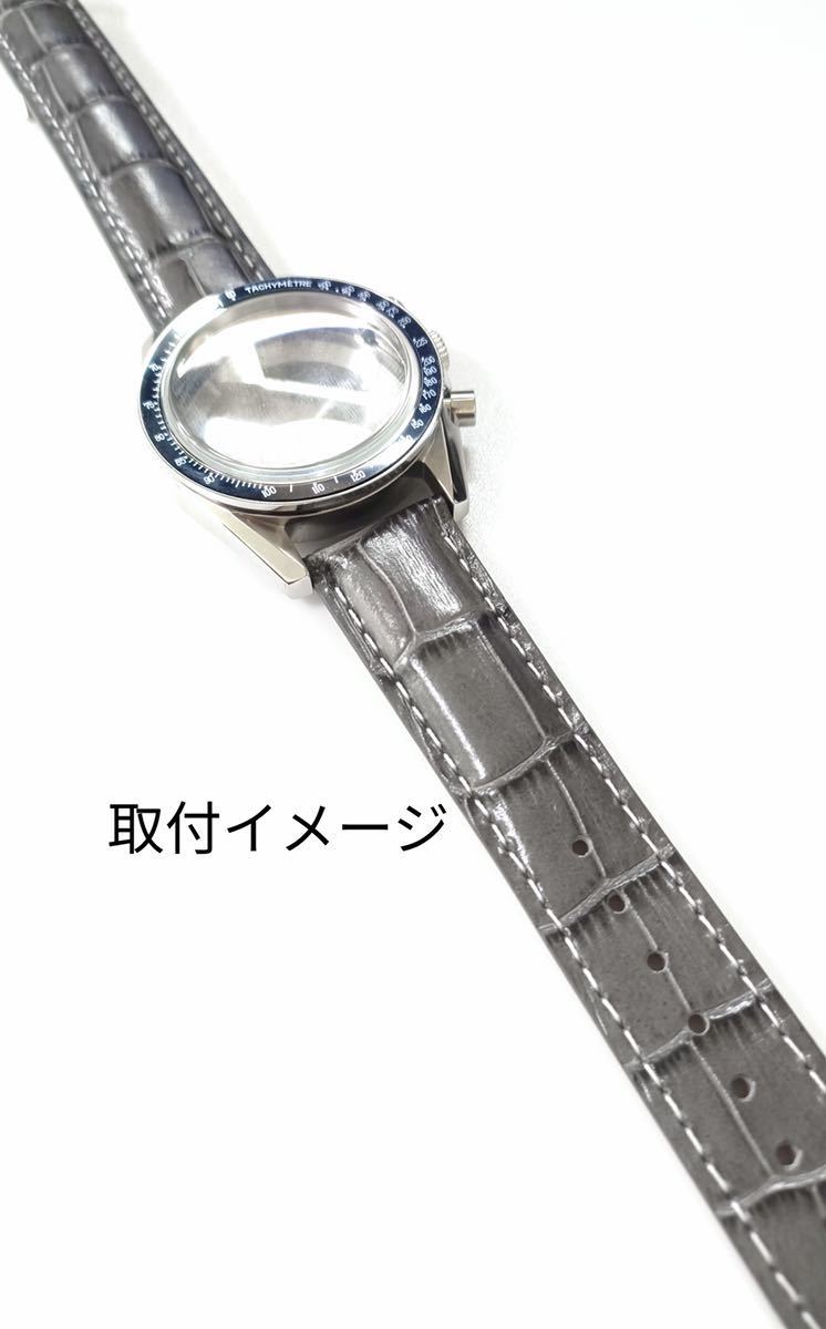 メンズ ☆オメガ アリゲーターレザーストラップ グレー 19mm ￥61,600