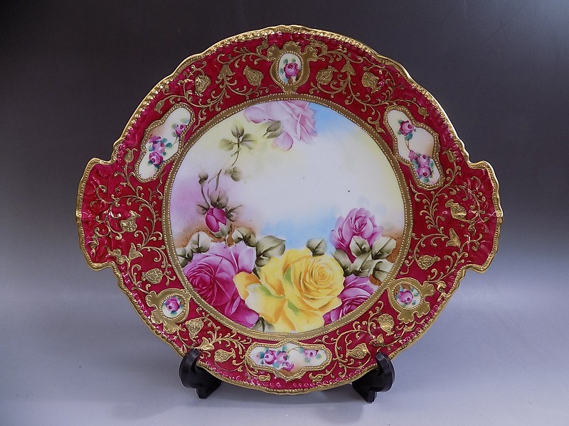 オールドノリタケ メイプルリーフ印 プレート アンティーク 初期