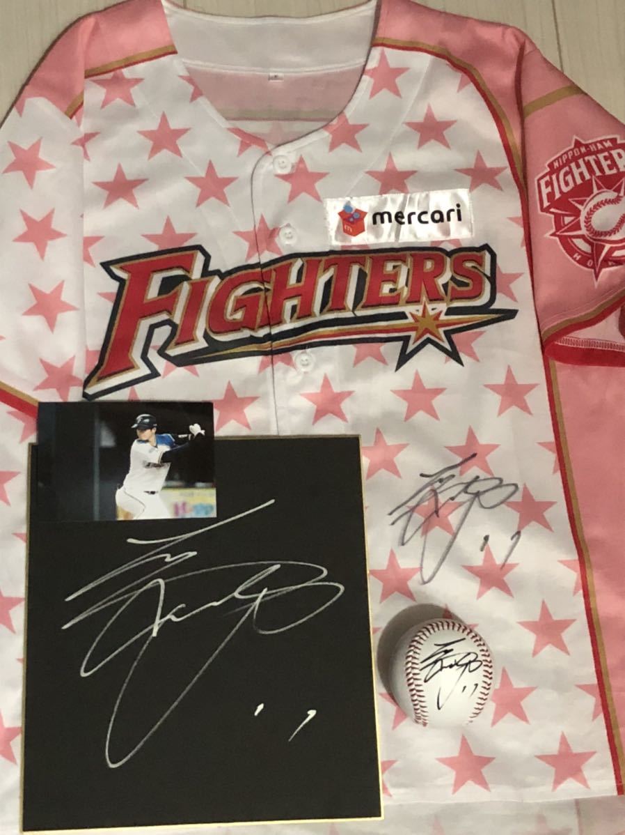 注目！【MLB】【NPB】3点セット 大谷翔平 直筆サインユニフォーム 直筆 