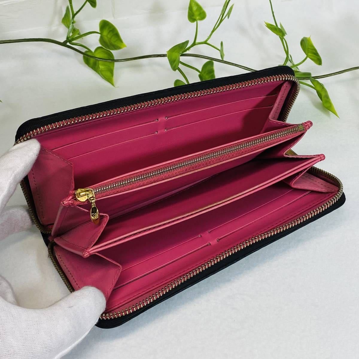 Louis Vuitton 長財布マッドブラック×RED★ヴェルニー★ Louis Vuitton 長財布マッドブラック×RED☆ヴェルニー☆ LOUIS VUITTON